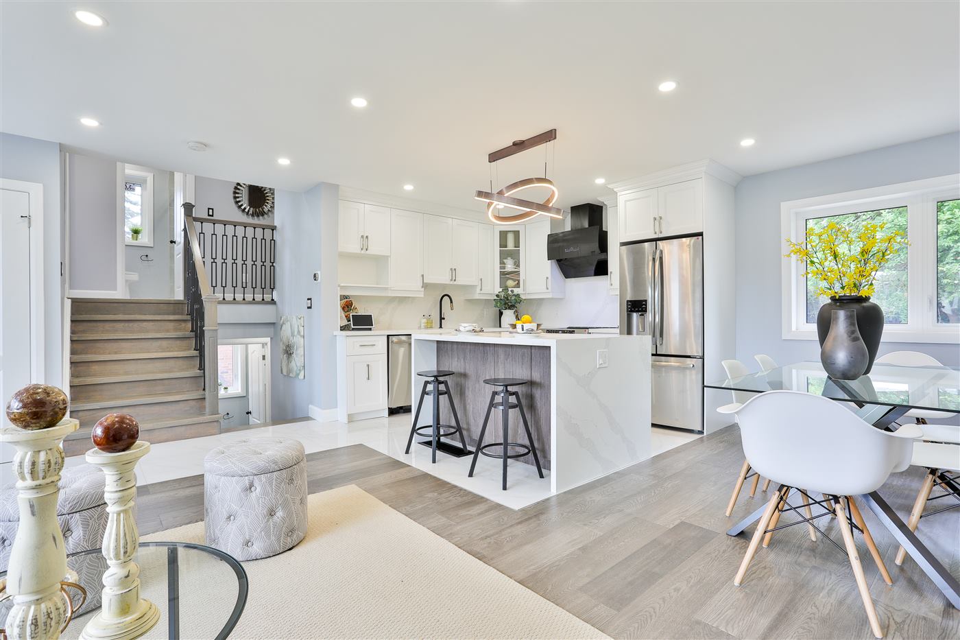 Renovated open-concept kitchen, Heatherington Drive project